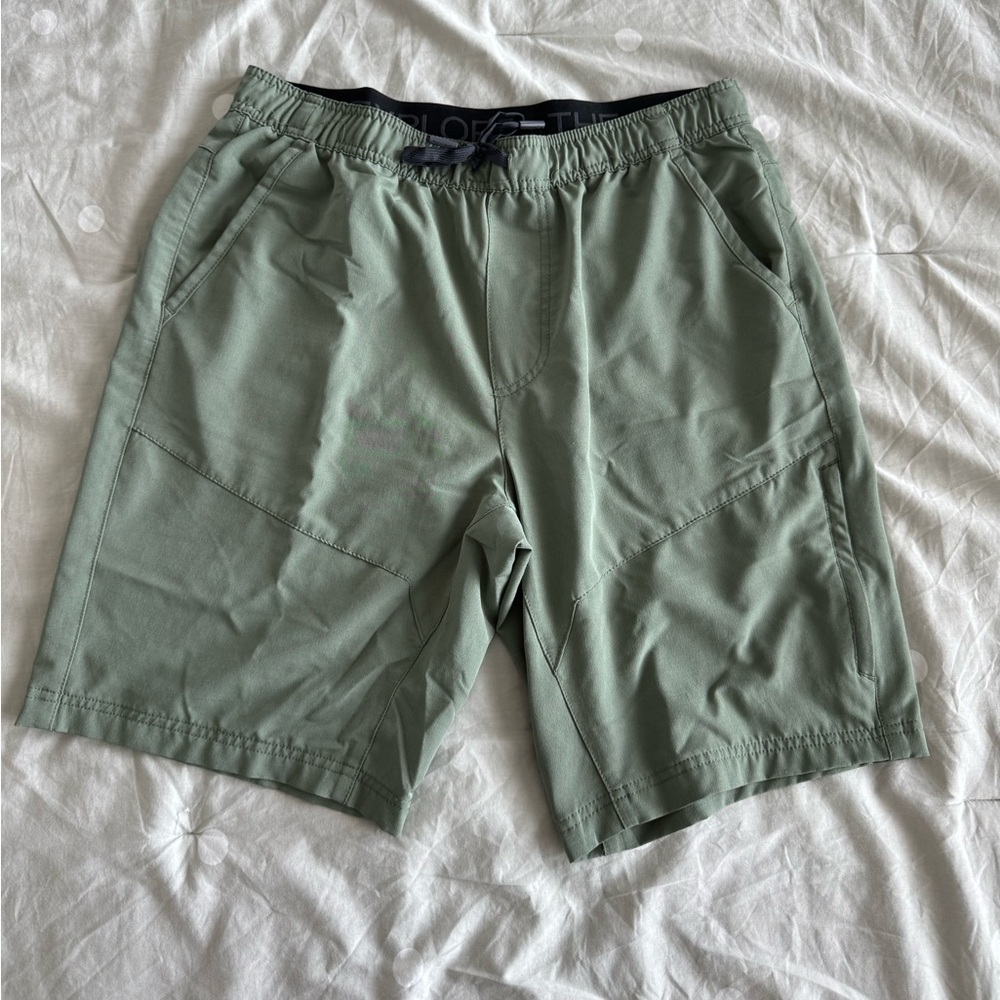 Gerry Shorts Mens Large Green Lightweight Comfort Stretch Pull-On Trail Hiking